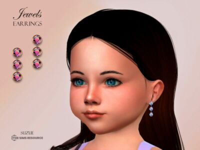 Jewels Earrings Toddler By Suzue Sims 4 CC