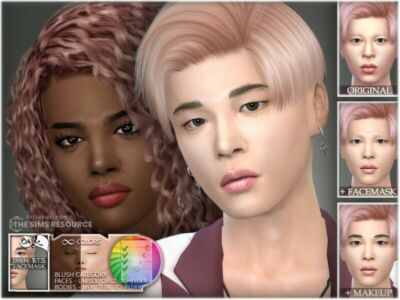 Jimin’S BTS Face + Body + Tattoos By Bakalia Sims 4 CC