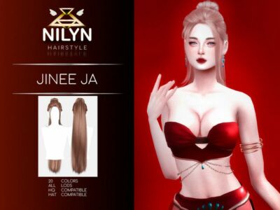 Jinee JA Hair – NEW Mesh By Nilyn Sims 4 CC