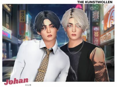 Johan Hair (2 Versions) Sims 4 CC