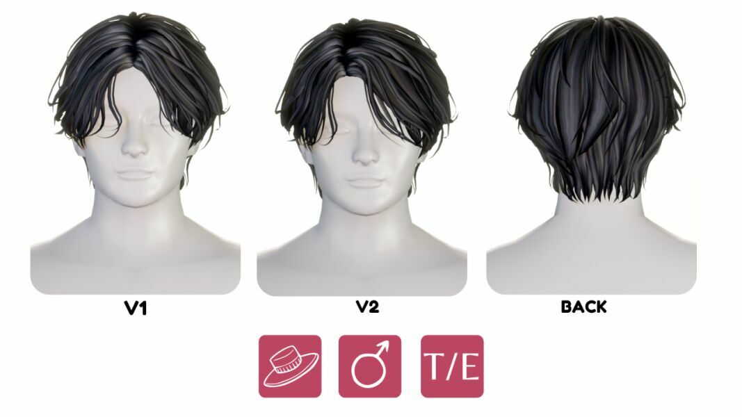 sims 4 cc johan hair 2 versions 2