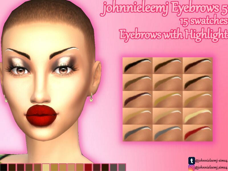 Johnnieleemj Eyebrows 5 By Johnnieleemj Sims 4 CC