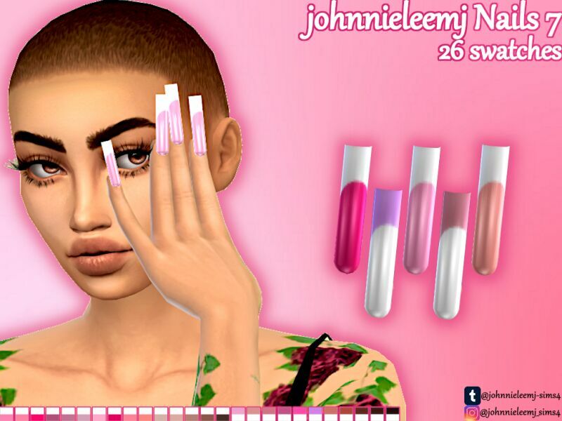 Johnnieleemj Nails 7 By Johnnieleemj Sims 4 CC