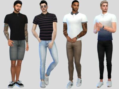 Joshua Casual Polo By Mclaynesims Sims 4 CC