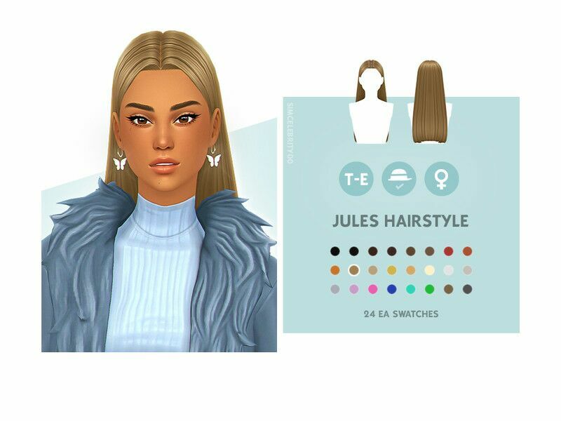 Jules Hairstyle Sims 4 CC