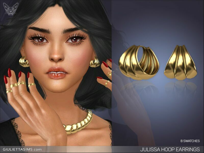 Julissa Triple Hoop Earrings By Feyona Sims 4 CC