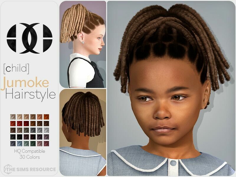 Jumoke Hairstyle [Child] / Female Sims 4 CC