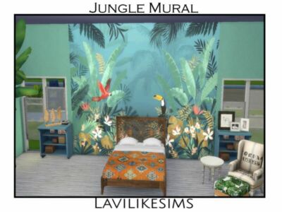 Jungle Mural By Lavilikesims Sims 4 CC