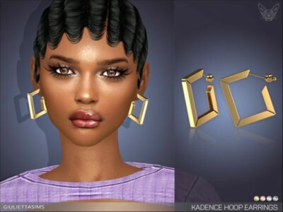 Kadence Hoop Earrings By Feyona Sims 4 CC