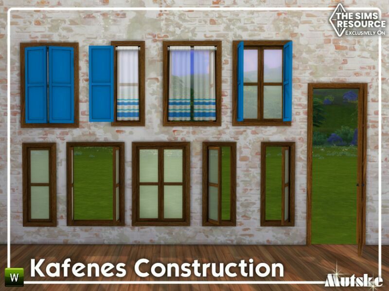 Kafenes Construction SET Part 1 Counter By Mutske Sims 4 CC