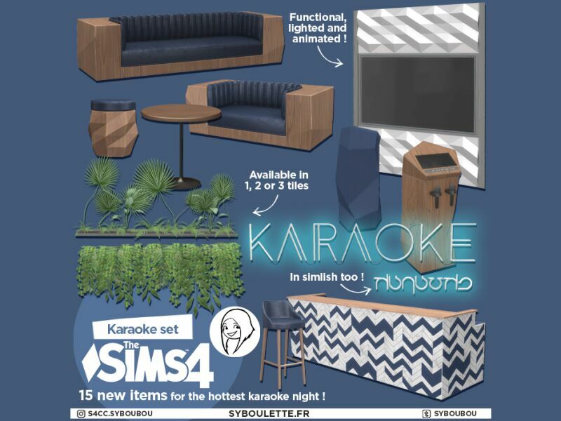 Karaoke SET By Syboulette Sims 4 CC