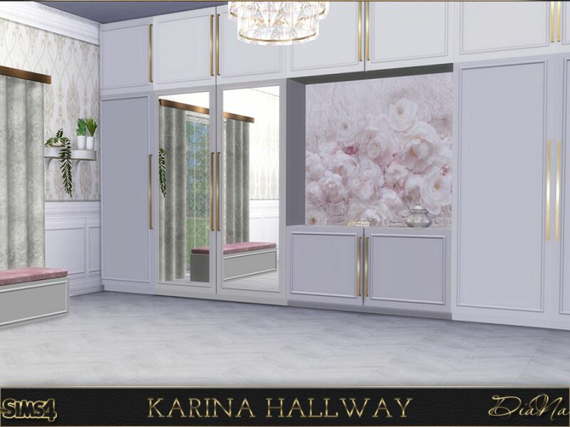 sims 4 cc karina hallway by dianasims 2