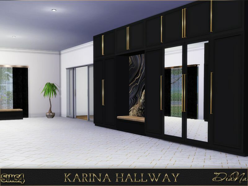 sims 4 cc karina hallway by dianasims 4