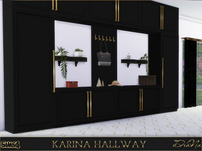 sims 4 cc karina hallway by dianasims 5