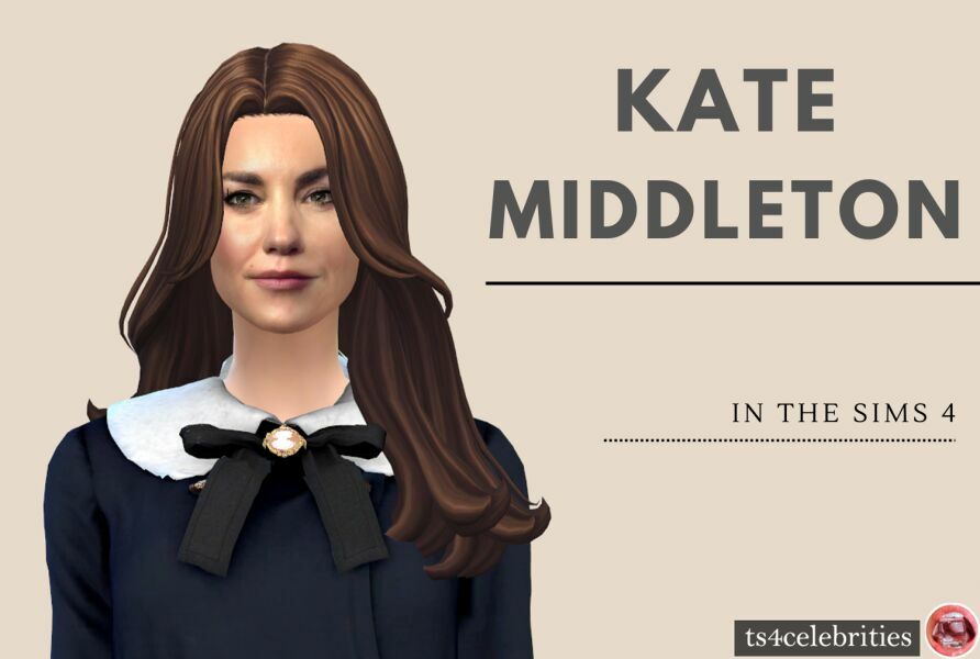 Kate Middleton In The [Cc+Tray] Sims 4 CC