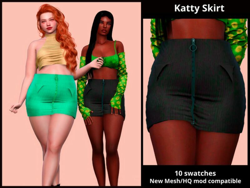 Katty Skirt By Couquett Sims 4 CC