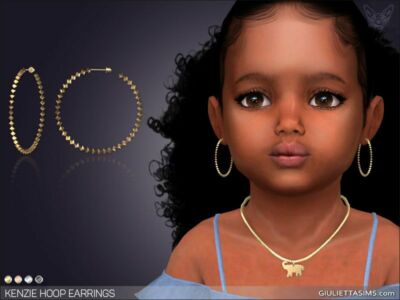 Kenzie Hoop Earrings For Toddlers By Giulietta Sims 4 CC