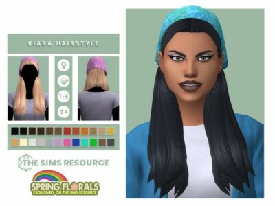 Kiara Hairstyle By Oranostr Sims 4 CC