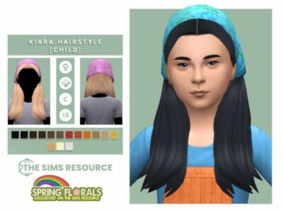 Kiara Hairstyle [Child] By Oranostr Sims 4 CC