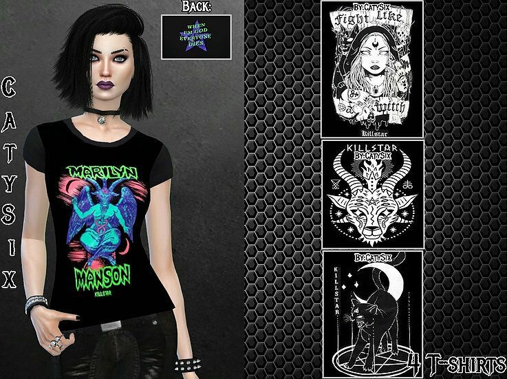 Killstar T-Shirts By Catysix Sims 4 CC