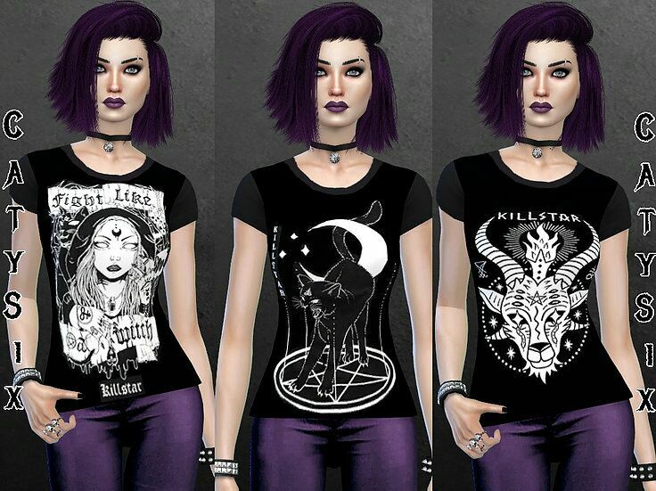 sims 4 cc killstar t shirts by catysix 2