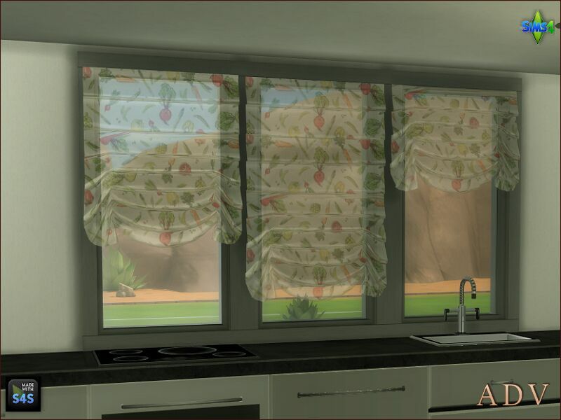 sims 4 cc kitchen curtains 3