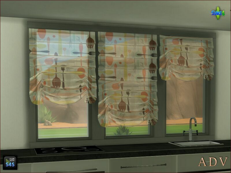 sims 4 cc kitchen curtains 4