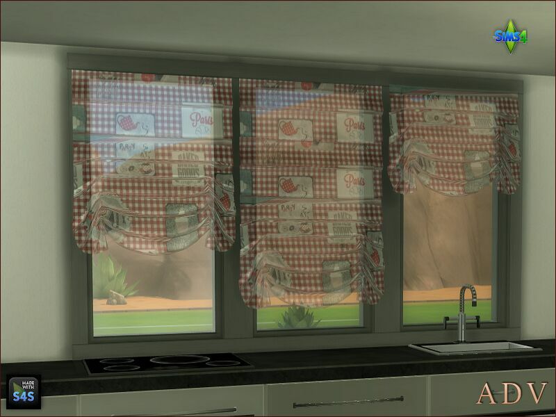 sims 4 cc kitchen curtains 5