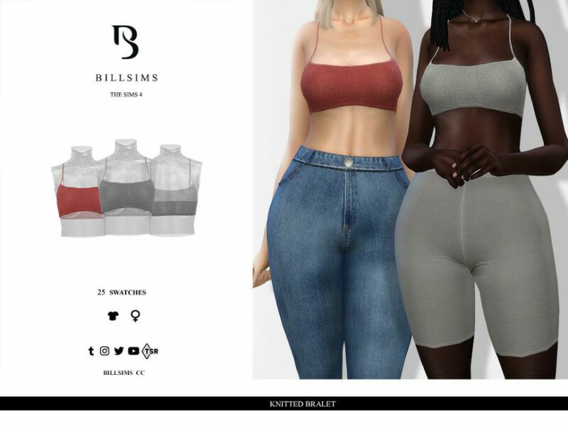 Knitted Bralet Sims 4 CC