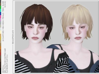 Knotted Hair By Magpiesan Sims 4 CC