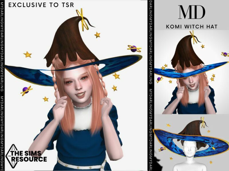 Komi Witch HAT Child By Mydarling20 Sims 4 CC