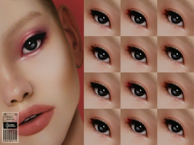 Korean Natural Eyeliner | N45 By Cosimetic Sims 4 CC