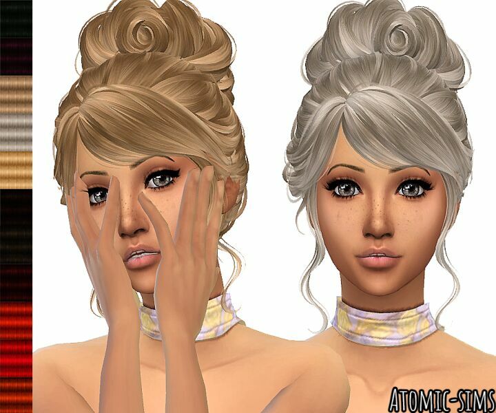 Kotehoksims Hair 73 Cinderella Hair Retexture By Atomic-Sims Sims 4 CC