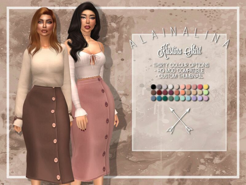 Kristina Skirt By Alainalina Sims 4 CC