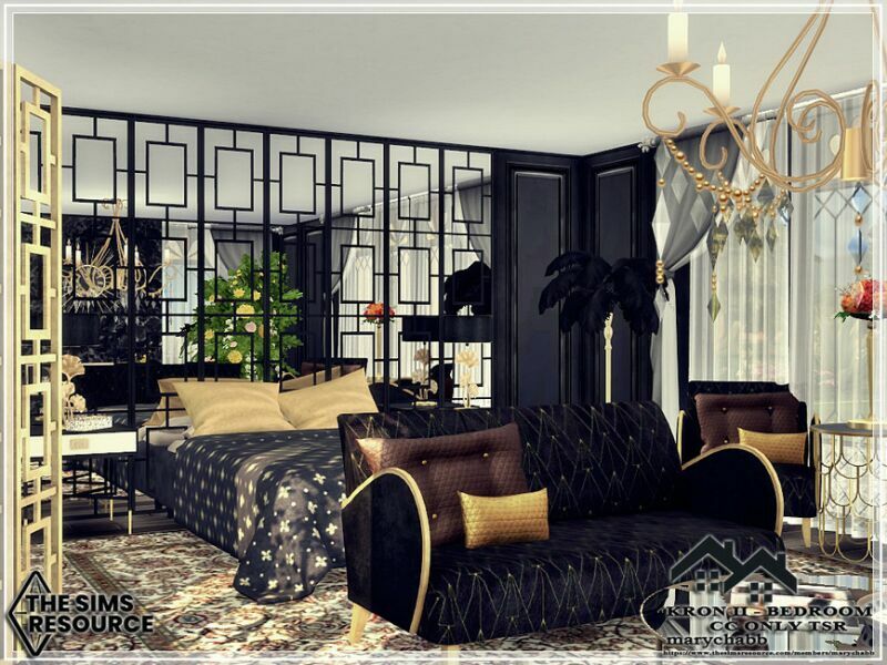 Kron II – Bedroom – CC Only TSR By Marychabb Sims 4 CC