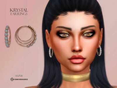 Krystal Earrings By Suzue Sims 4 CC