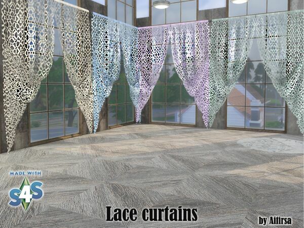 Lace Curtains By Aifirsa Sims 4 CC