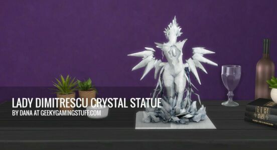 Lady Dimitrescu Crystal Statue By Geekygamingstuff Sims 4 CC