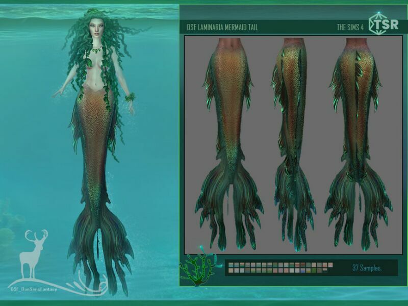 Laminaria Mermaid Tail By Dansimsfantasy Sims 4 CC