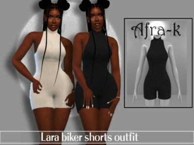 Lara Biker Shorts Outfit By Akaysims Sims 4 CC