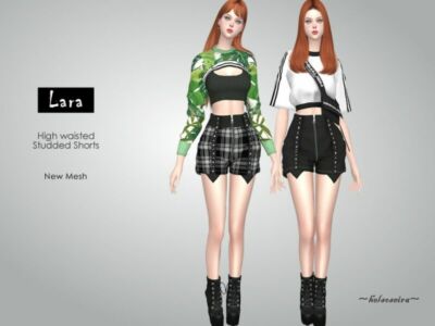 Lara – Studded Shorts By Helsoseira Sims 4 CC