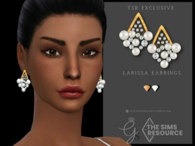 Larissa Earring By Glitterberryfly Sims 4 CC