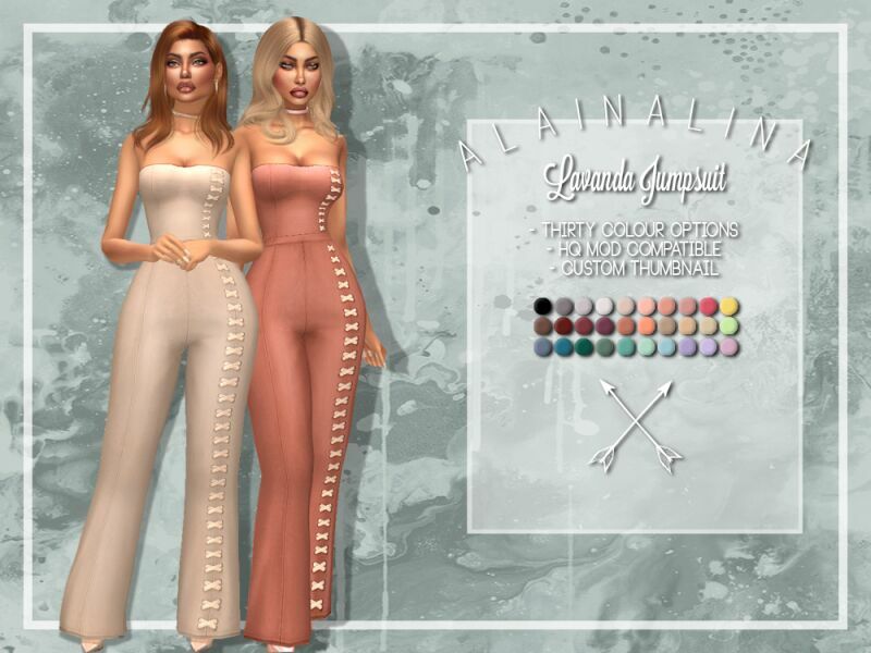 Lavanda Jumpsuit By Alainalina Sims 4 CC