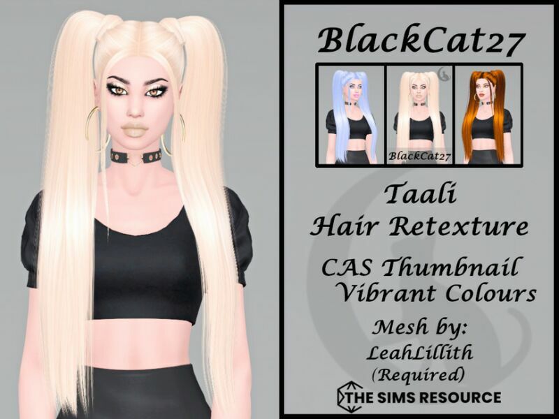 Leahlillith Taali Hair Retexture (Mesh Needed) By Blackcat27 Sims 4 CC