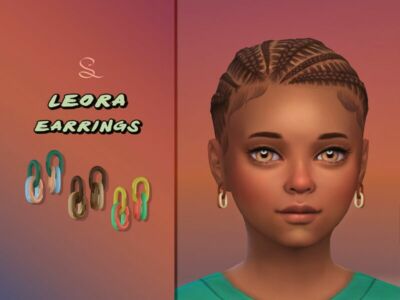 Leora Earrings For Kids By Simlasya Sims 4 CC