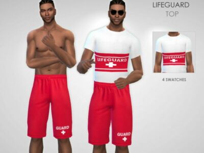 Lifeguard TOP By Puresim Sims 4 CC