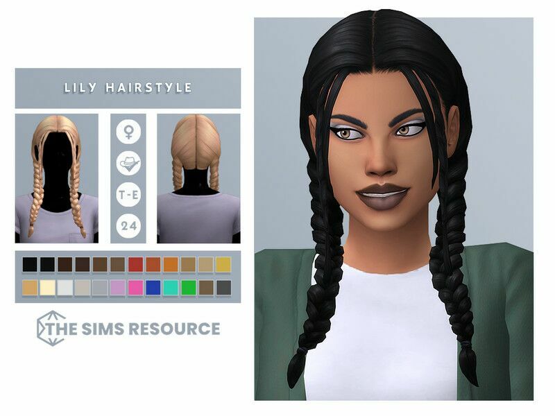 Lily Hairstyle Sims 4 CC