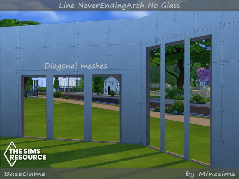 sims 4 cc line neverendingarch no glass by mincsims 7