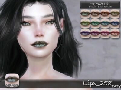 Lips_258 By Tatygagg Sims 4 CC