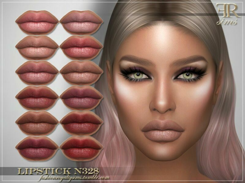 Lipstick N328 By Fashionroyaltysims Sims 4 CC